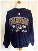 St Louis Rams American Football Sweatshirt - Blue - XXL – Headlock