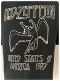 VINTAGE 2000 LED ZEPPELIN BLACK USA 1977 LOGO DESIGN GRAPHIC TEE T SHIRT M