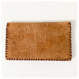 ORIGINAL VINTAGE 1970’s DEEP TAN BROWN GENUINE SNAKESKIN LEATHER WALLET