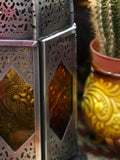 Medium Hand Crafted Silvery Moroccan Lantern - Penny Bizarre - 2