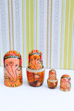 Hand-made Wooden Russian Dolls Set Ganesh Elephant - Penny Bizarre - 3