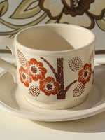 1970's Brown Floral Tea For Two - Penny Bizarre - 2