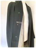 VINTAGE 50’s 60’s DARK GREEN GABARDINE MAC RAINCOAT JACKET MOD COAT OVERCOAT L XL