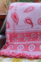 Vintage Paisley Hearts Tapestry Throw Blanket - Penny Bizarre - 4