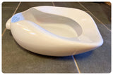 VINTAGE ANTIQUE WHITE CERAMIC HOSPITAL BED DOUCHE SLIPPER PAN PROP COLLECTABLE QUIRKY PLANTER MADE IN ENGLAND