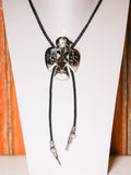 Hand Crafted Navajo Eagle Bootlace Bolo Tie Western Necklace - Penny Bizarre - 1