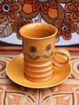 1970's Carlton Ware Wellington Sunflowers Cup & Saucer - Penny Bizarre - 1