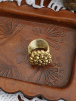 Hand Crafted Vintage Indian Wirework Flower Ring (Gold) - Penny Bizarre - 3