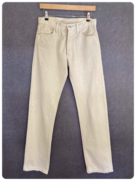 ORIGINAL VINTAGE 90s LEVI LEVIS LEVI S LIGHT TAN STONE BEIGE DENIM