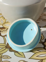 1950's Poole Pottery Twintone Sky Blue Dove Grey Teapot - Penny Bizarre - 3
