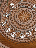 Hand Crafted Anklet Mini Peace Symbols - Penny Bizarre - 2