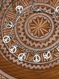 Hand Crafted Anklet Mini Peace Symbols - Penny Bizarre - 2