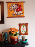 Hand Made Indian Elephant Om Batik Wall Hanging - Penny Bizarre - 1