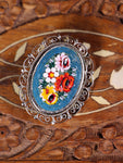 Vintage 70s Floral Mosaic Brooch - Penny Bizarre - 1
