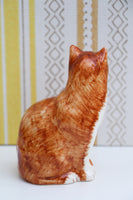Vintage Ginger Tuxedo Cat Ceramic Ornament - Penny Bizarre - 3