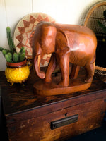 Large Vintage Wooden Indian Elephant - Penny Bizarre - 1