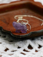 Hand Crafted Gemstone Elephant Necklace - Penny Bizarre - 14