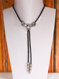 Hand Crafted Eagle Bootlace Bolo Tie Western Necklace - Penny Bizarre - 1