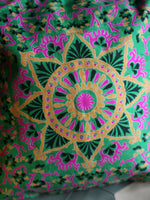Indian Hand Made Silk Mandala Alpana Cushion Cover - Penny Bizarre - 2