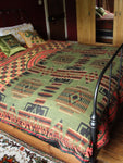 Nepalese Aztec Wool Throw Blanket Shawl - Penny Bizarre - 1
