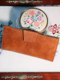 Vintage Large Tan Leather Purse - Penny Bizarre - 1