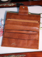 Vintage Large Tan Leather Purse - Penny Bizarre - 4