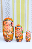 Hand-made Wooden Russian Dolls Set Ganesh Elephant - Penny Bizarre - 4