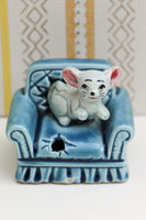 Vintage 60's 70's Mouse On A Sofa Ceramic Ornament Collectable - Penny Bizarre - 2