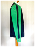 ORIGINAL VINTAGE 70’s KLEPPER NAVY GREEN CHEVRON WINDBREAKER JACKET COAT MOD SCOOTER SIZE L