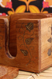 Vintage Indian Wooden & Brass Coasters Set - Penny Bizarre - 2